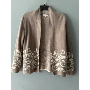 Benedetta B Italy Women’s Small Merino Wool Cashmere Tan Cardigan Quiet Luxury